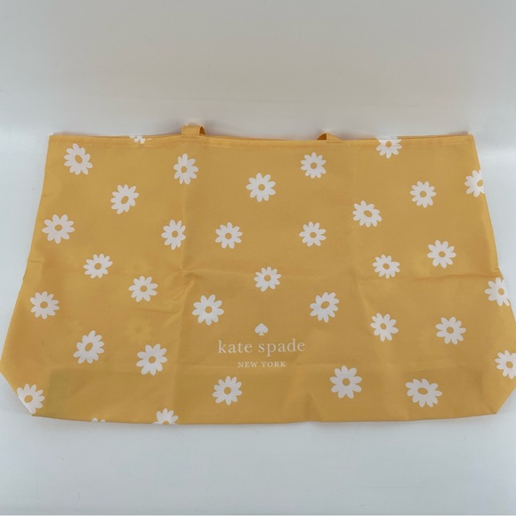 Kate Spade Tote Bag Yellow Floral Daisies Polyester - Picture 2 of 6